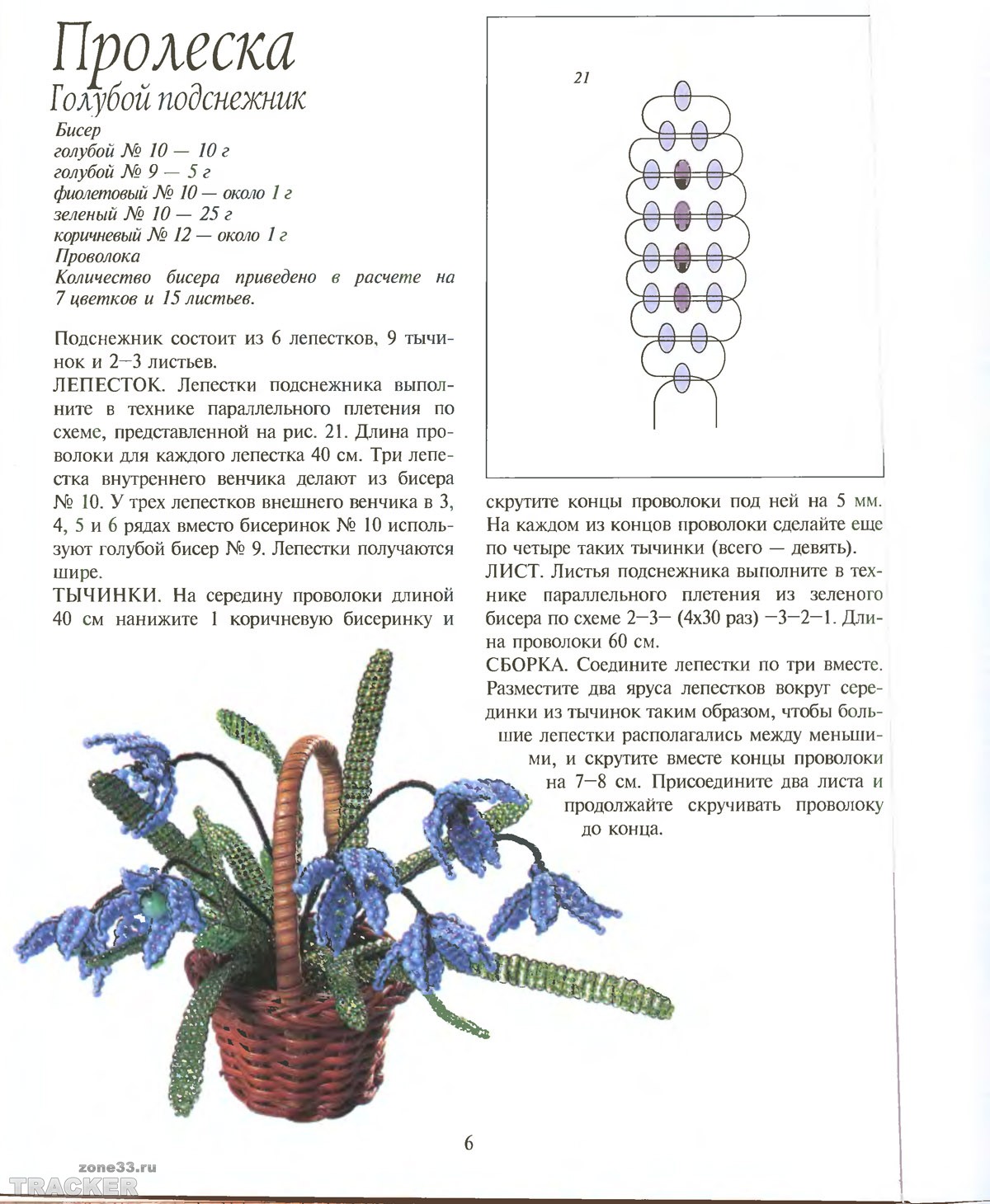 Фиалка из бисера на проволоке схемы Фиалка из бисера на проволоке схемы
