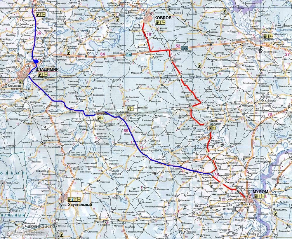 Карта красная горбатка владимирская область карта