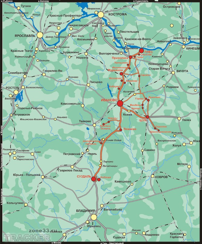 Карта г плес ивановской области